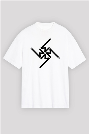 Marilyn Manson Beyaz Unisex Oversize Tişört T-Shirt
