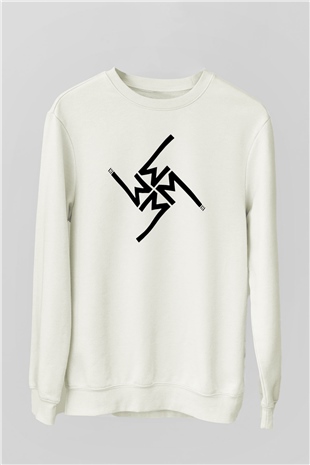 Marilyn Manson Beyaz Unisex Sweatshirt