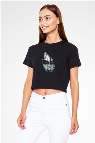 Marilyn Manson Siyah  Crop Top Tişört