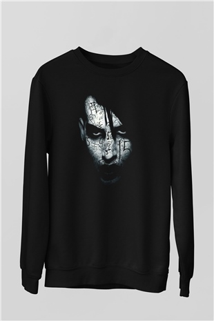 Marilyn Manson Siyah Unisex Sweatshirt