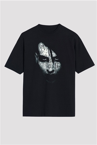 Marilyn Manson Siyah Oversize Tişört Oversize T-shirt - TişörtFabrikası