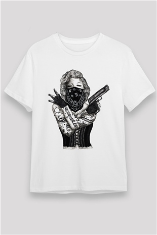 Marilyn Monroe Beyaz Unisex Tişört T-Shirt - TişörtFabrikası