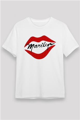 Marilyn Monroe Beyaz Unisex Tişört T-Shirt - TişörtFabrikası