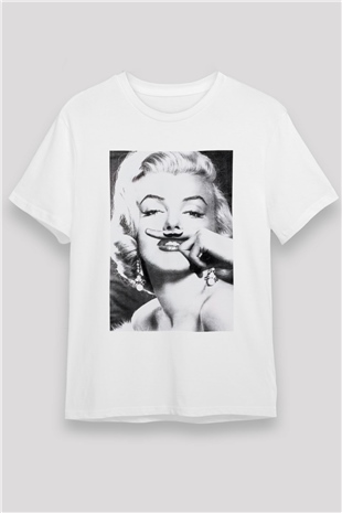 Marilyn Monroe Beyaz Unisex Tişört T-Shirt - TişörtFabrikası