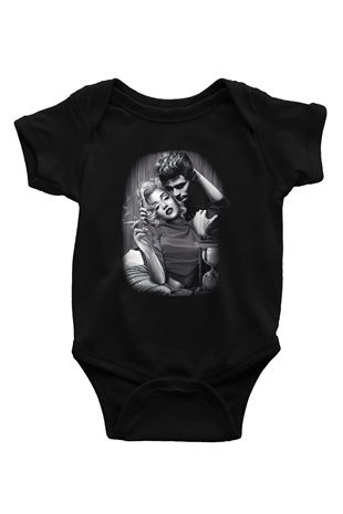 Marilyn Monroe Siyah Bebek Body - Zıbın