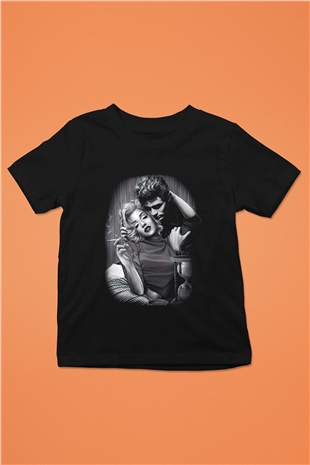 Marilyn Monroe Siyah Unisex Çocuk Tişört