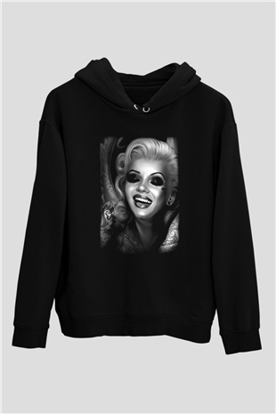 Marilyn Monroe Siyah Unisex Hoodie