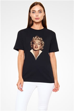 Marilyn Monroe Siyah Unisex Tişört T-Shirt - TişörtFabrikası