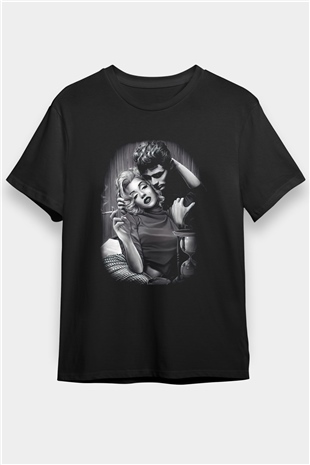Marilyn Monroe Siyah Unisex Tişört T-Shirt - TişörtFabrikası