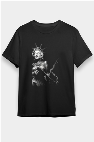 Marilyn Monroe Siyah Unisex Tişört T-Shirt - TişörtFabrikası