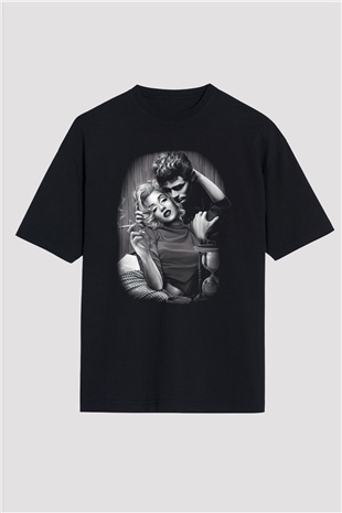 Marilyn Monroe Siyah Oversize Tişört Oversize T-shirt - TişörtFabrikası