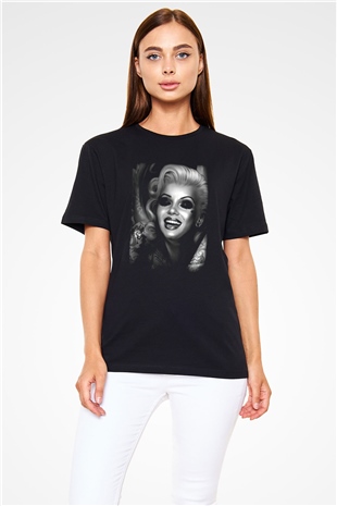 Marilyn Monroe Siyah Unisex Tişört T-Shirt - TişörtFabrikası