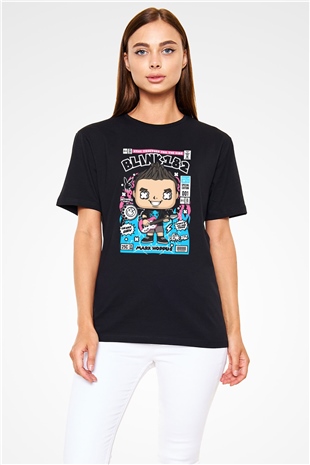 Mark Hoppus Blink 182 Baskılı Unisex Siyah Tişört
