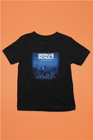 Markus Schulz Baskılı Siyah Unisex Çocuk Tişört