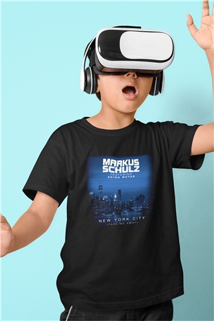 Markus Schulz Baskılı Siyah Unisex Çocuk Tişört