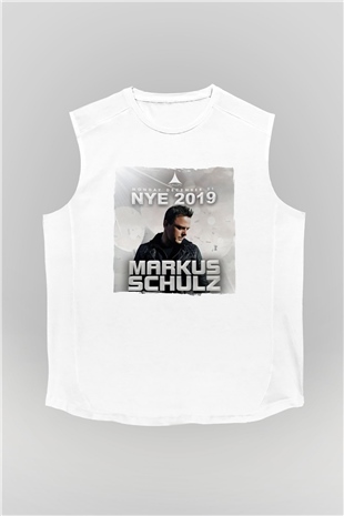 Markus Schulz Beyaz Unisex Kolsuz Tişört