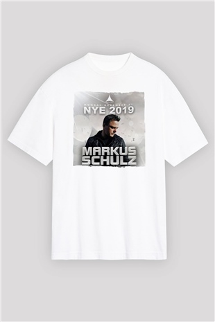 Markus Schulz Beyaz Oversize Tişört Oversize T-shirt - TişörtFabrikası
