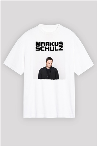 Markus Schulz Beyaz Oversize Tişört Oversize T-shirt - TişörtFabrikası