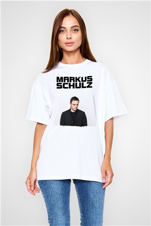 Markus Schulz Beyaz Oversize Tişört Oversize T-shirt - TişörtFabrikası