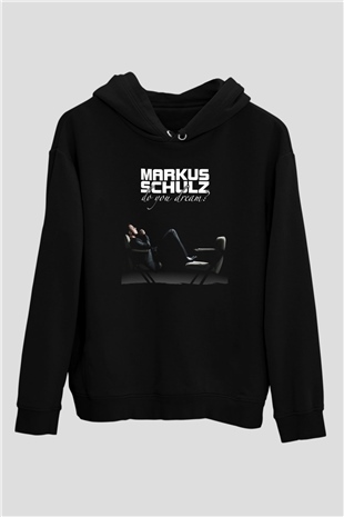 Markus Schulz Siyah Unisex Kapüşonlu Sweatshirt