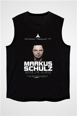 Markus Schulz Siyah Unisex Kolsuz Tişört