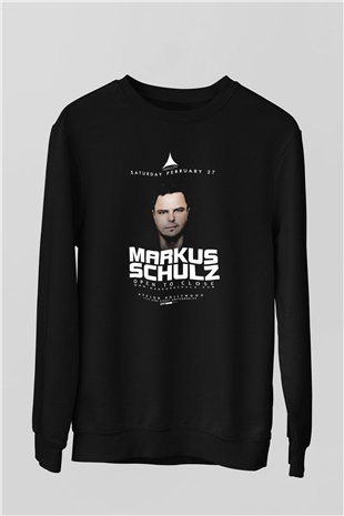 Markus Schulz Siyah Unisex Sweatshirt