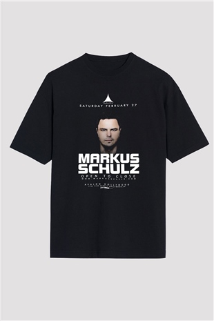 Markus Schulz Siyah Oversize Tişört Oversize T-shirt - TişörtFabrikası