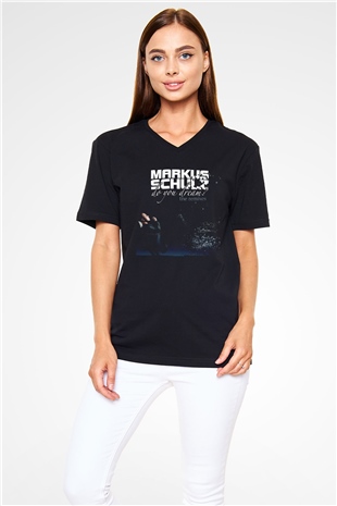 Markus Schulz Siyah Unisex V Yaka Tişört