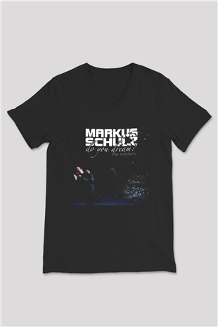 Markus Schulz Siyah Unisex V Yaka Tişört