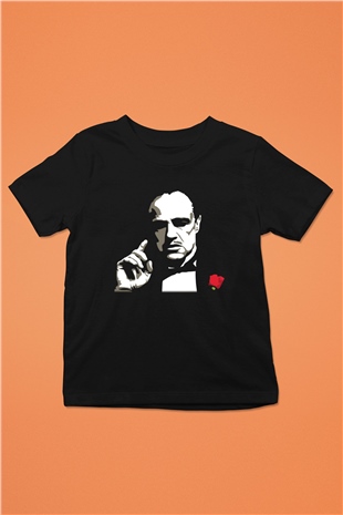 Marlon Brando Baskılı Siyah Unisex Çocuk Tişört