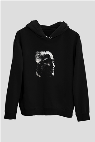 Marlon Brando Baskılı Unisex Siyah Hoodie