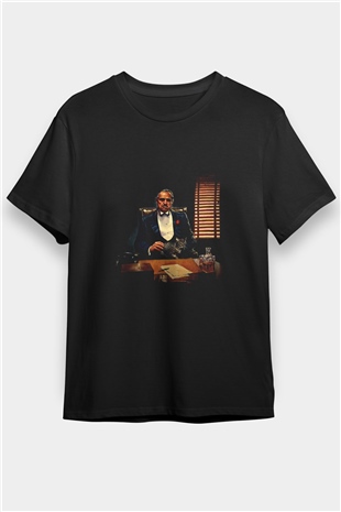 Marlon Brando Baskılı Unisex Siyah Tişört