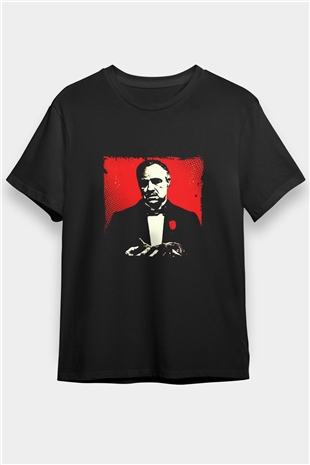 Marlon Brando Baskılı Unisex Siyah Tişört