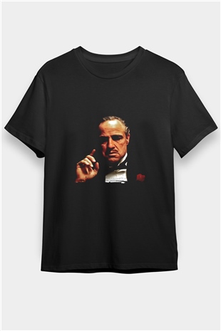 Marlon Brando Baskılı Unisex Siyah Tişört