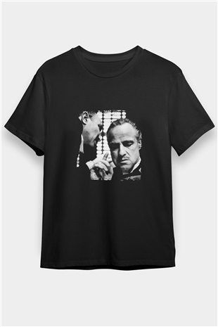 Marlon Brando Baskılı Unisex Siyah Tişört