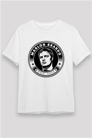 Marlon Brando Beyaz Unisex Tişört T-Shirt - TişörtFabrikası