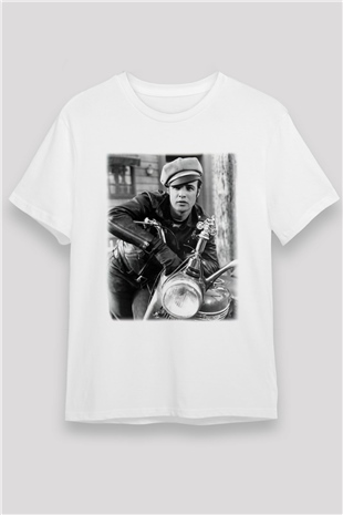 Marlon Brando Beyaz Unisex Tişört T-Shirt - TişörtFabrikası