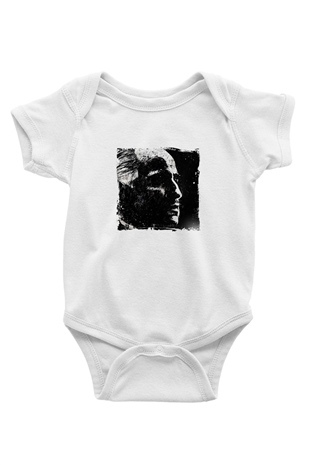 Marlon Brando Unisex Baskılı Beyaz Bebek Body - Zıbın