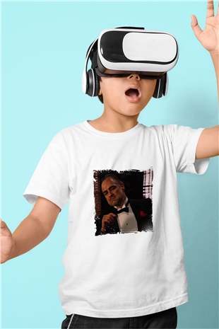 Marlon Brando Unisex Baskılı Beyaz Çocuk Tişört