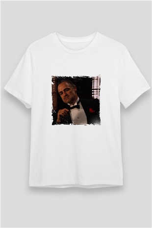 Marlon Brando Unisex Baskılı Beyaz Tişört