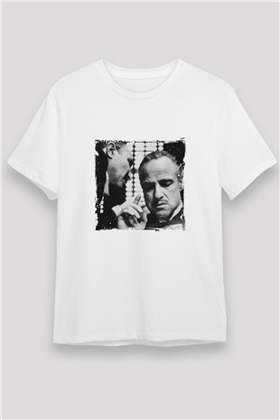 Marlon Brando Unisex Baskılı Beyaz Tişört