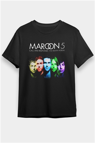 Maroon 5 Siyah Unisex Tişört T-Shirt - TişörtFabrikası