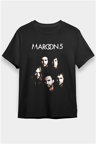 Maroon 5 Siyah Unisex Tişört T-Shirt - TişörtFabrikası