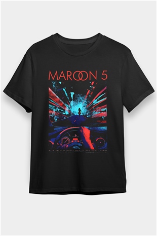 Maroon 5 Siyah Unisex Tişört T-Shirt - TişörtFabrikası