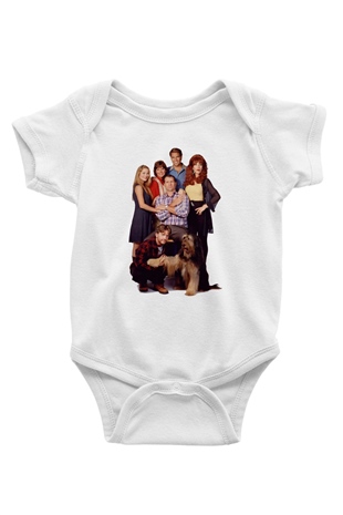 Married with Children Baskılı Beyaz Unisex Bebek Body - Zıbın