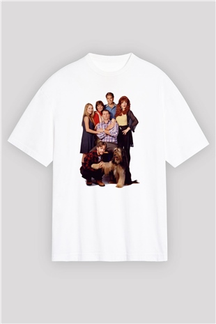 Married with Children Beyaz Unisex Oversize Tişört T-Shirt