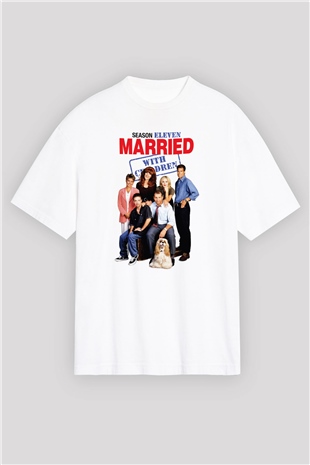 Married with Children Beyaz Oversize Tişört Oversize T-shirt