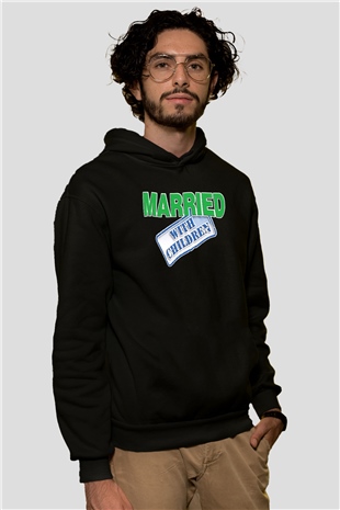 Married with Children Siyah Unisex Hoodie
