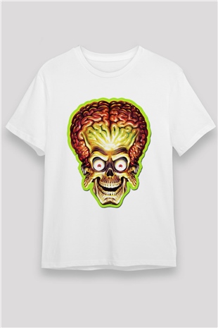 Mars Attacks Beyaz Unisex Tişört