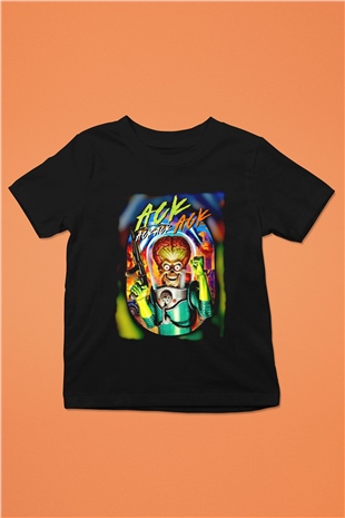 Mars Attacks Siyah Unisex  Çocuk Tişört